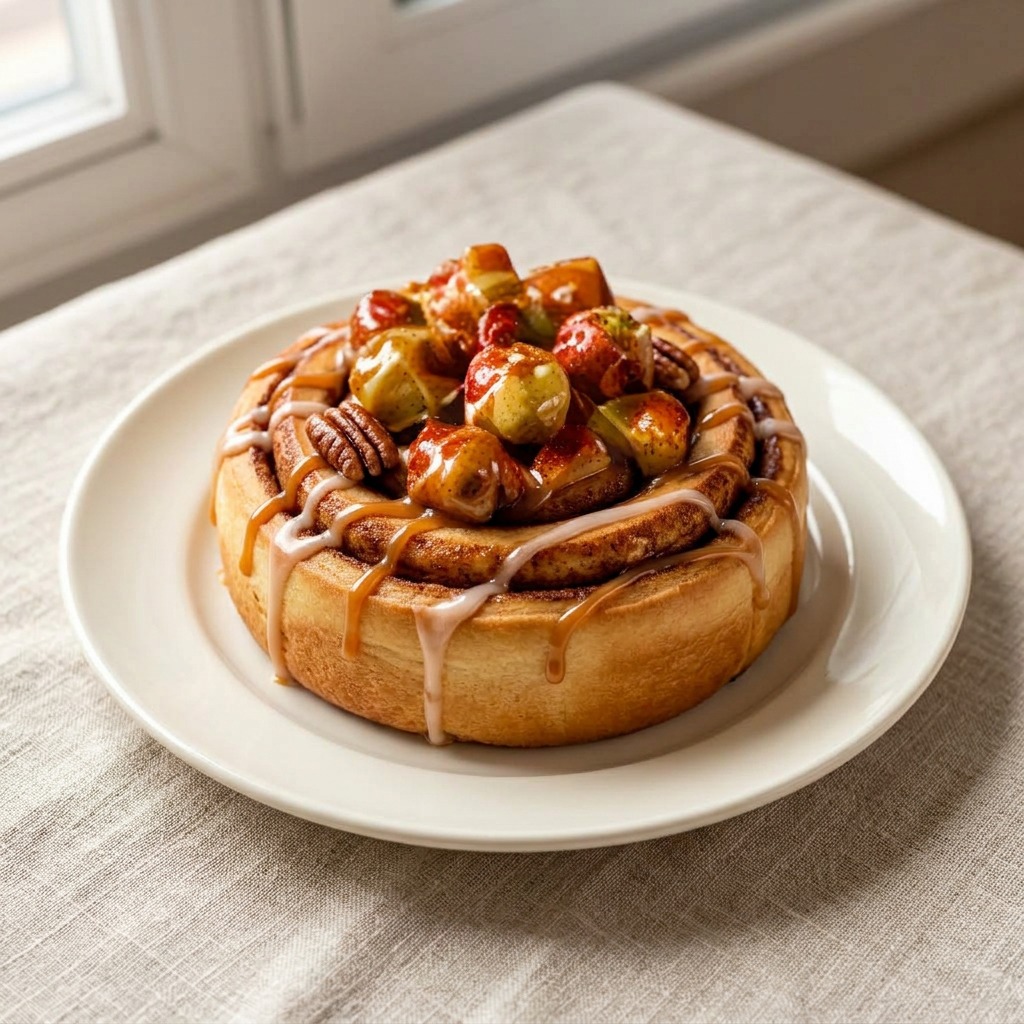 Caramel Apple Cinnamon Roll