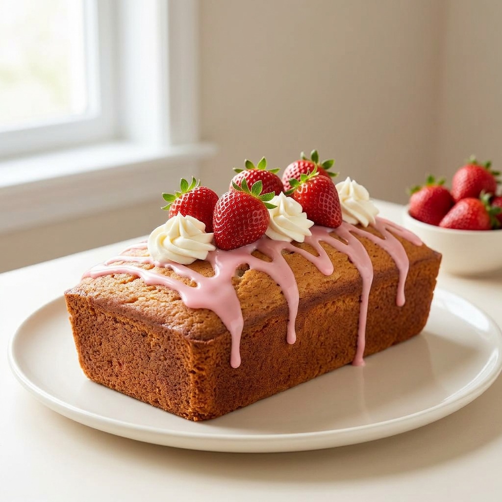 Strawberry Cream Pound Cake
